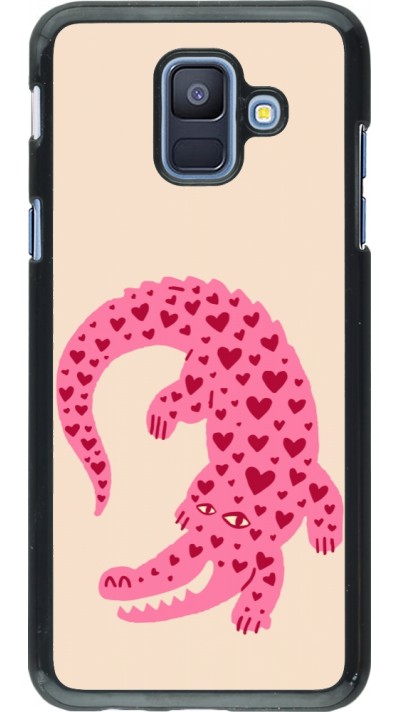 Samsung Galaxy A6 Case Hülle - Pink crocodile 2026