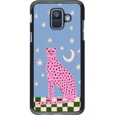 Samsung Galaxy A6 Case Hülle - Pink leopard with stars 2026