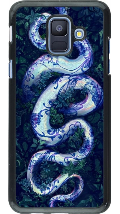 Samsung Galaxy A6 Case Hülle - Snake Blue Anaconda