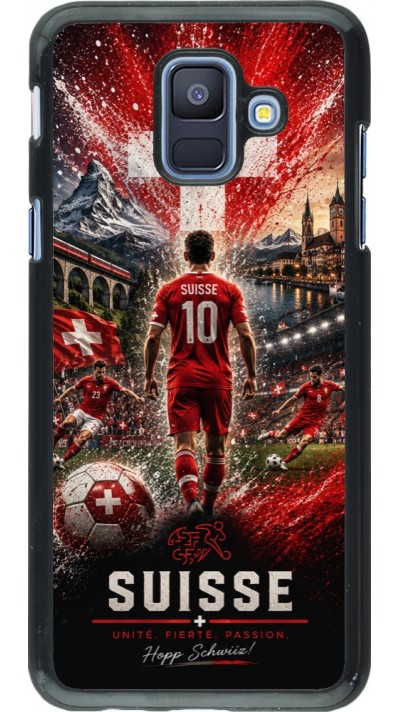 Coque Samsung Galaxy A6 - Football Suisse splash 2026