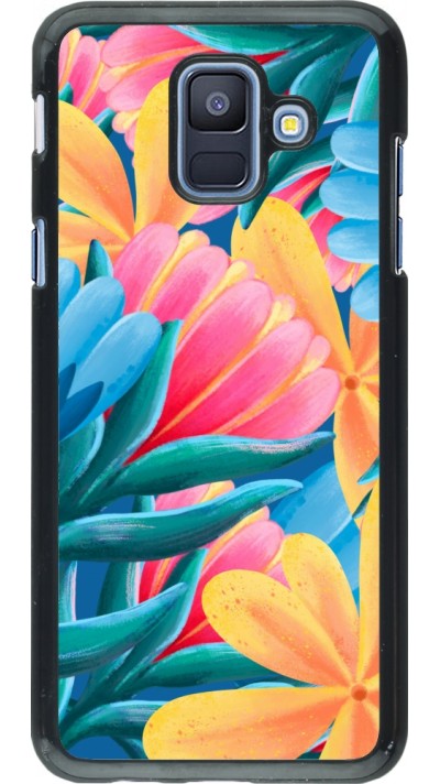 Samsung Galaxy A6 Case Hülle - Spring 23 colorful flowers