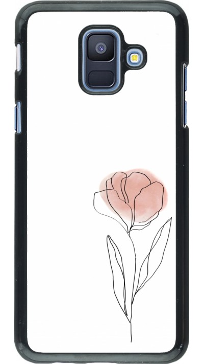 Samsung Galaxy A6 Case Hülle - Spring 23 minimalist flower
