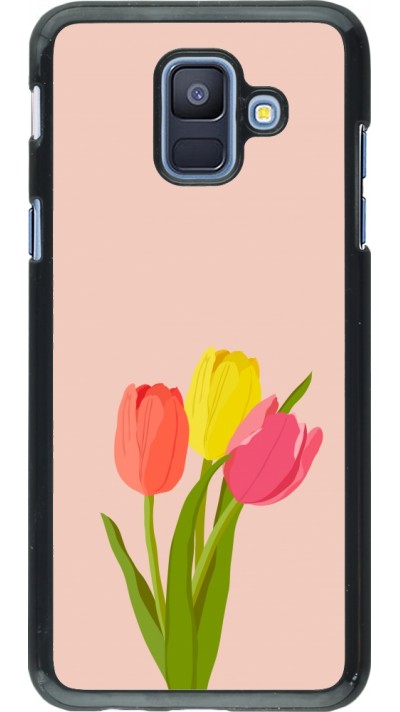 Samsung Galaxy A6 Case Hülle - Spring 23 tulip trio