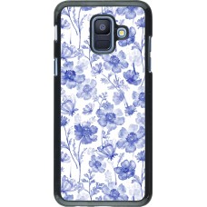 Samsung Galaxy A6 Case Hülle - Spring 23 watercolor blue flowers