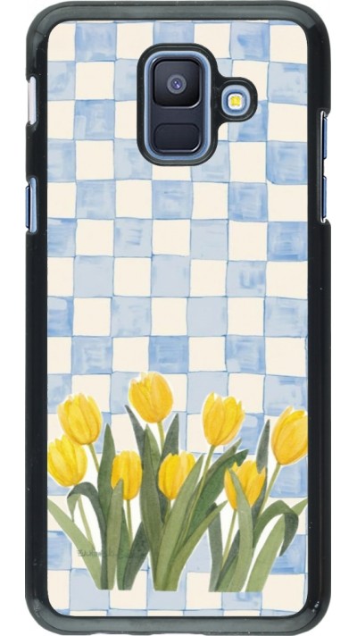 Coque Samsung Galaxy A6 - Blue vichy tulips Spring 2026