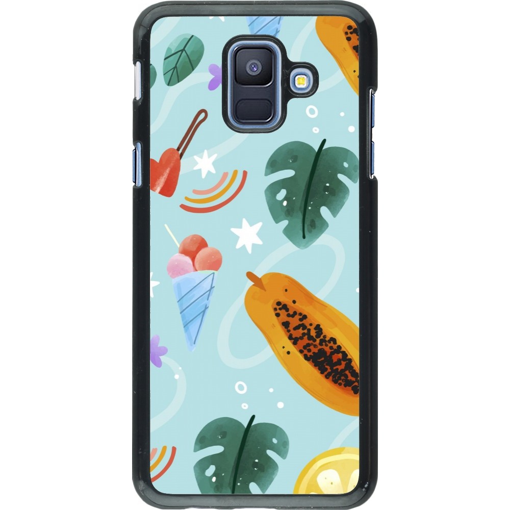 Samsung Galaxy A6 Case Hülle - Summer 2025 Pattern papaya