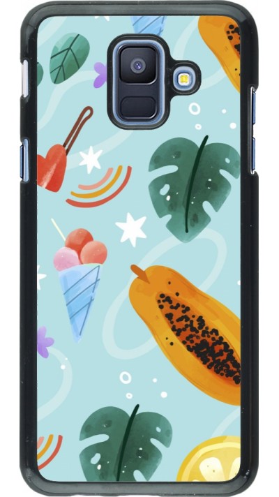 Samsung Galaxy A6 Case Hülle - Summer 2025 Pattern papaya