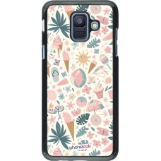 Samsung Galaxy A6 Case Hülle - Sommer Pink Muster