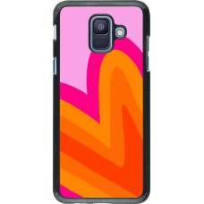 Samsung Galaxy A6 Case Hülle - Valentine 2024 heart gradient