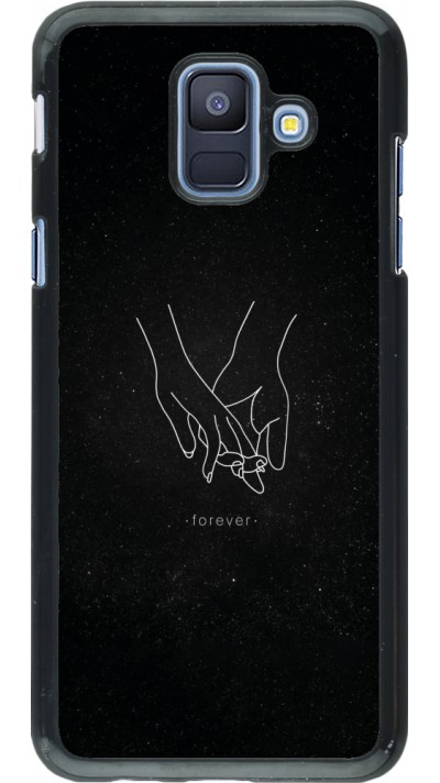 Samsung Galaxy A6 Case Hülle - Valentine 2023 hands forever