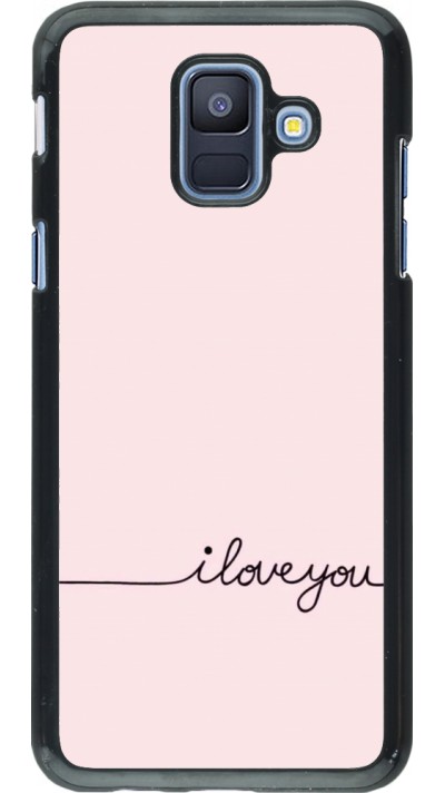 Samsung Galaxy A6 Case Hülle - Valentine 2023 i love you writing