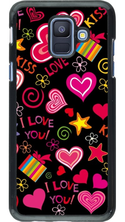 Samsung Galaxy A6 Case Hülle - Valentine 2023 love symbols
