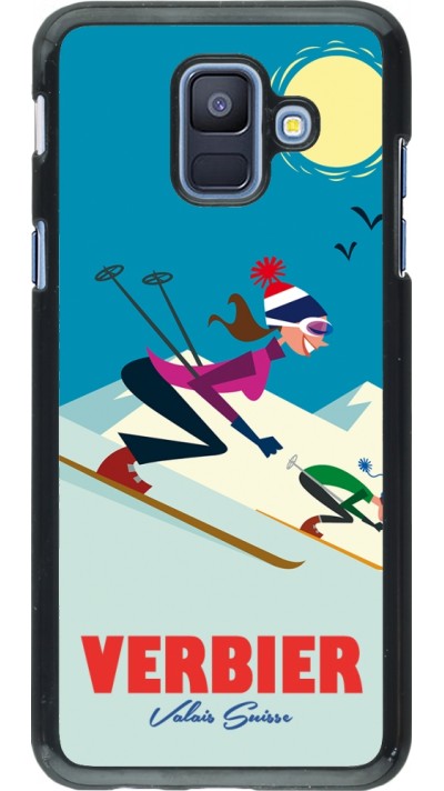 Samsung Galaxy A6 Case Hülle - Verbier Ski Downhill