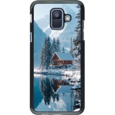 Samsung Galaxy A6 Case Hülle - Winter 25 Winter house forest day