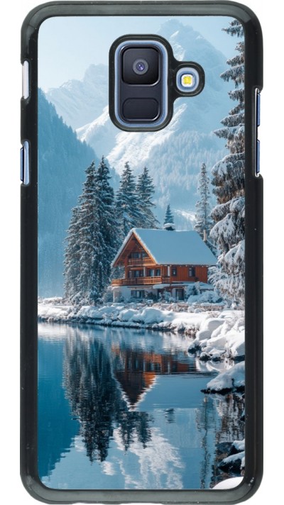 Samsung Galaxy A6 Case Hülle - Winter 25 Winter house forest day