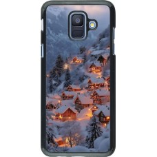 Samsung Galaxy A6 Case Hülle - Winter 25 Winter snowy village