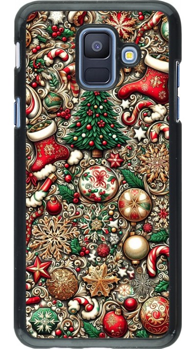 Samsung Galaxy A6 Case Hülle - Weihnachten 2023 Mikromuster