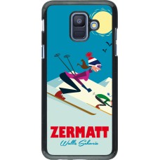 Samsung Galaxy A6 Case Hülle - Zermatt Ski Downhill