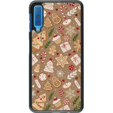 Samsung Galaxy A7 Case Hülle - Christmas 25 Pattern Ginger Cookie
