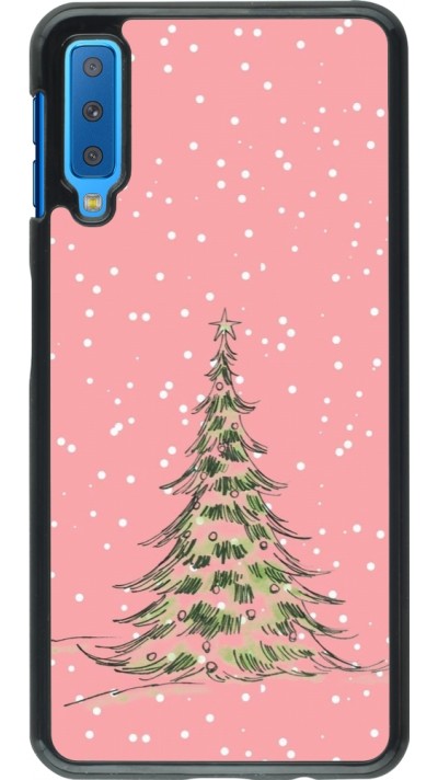 Samsung Galaxy A7 Case Hülle - Christmas 25 Pink Tree