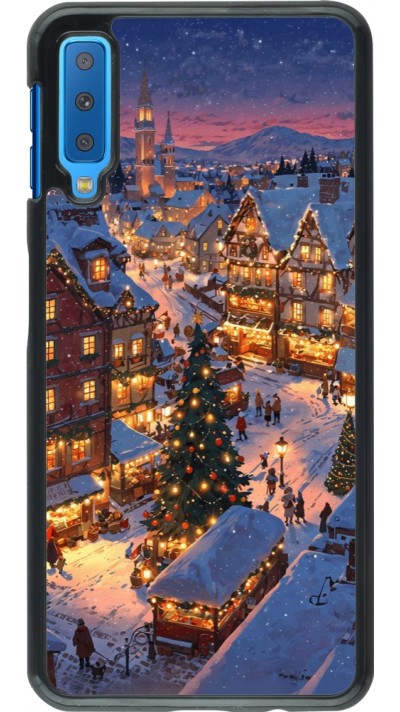Samsung Galaxy A7 Case Hülle - Christmas 25 Xmas Village