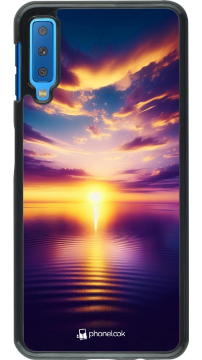 Samsung Galaxy A7 Case Hülle - Sonnenuntergang gelb violett