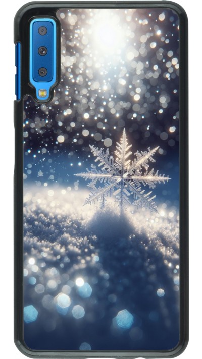 Samsung Galaxy A7 Case Hülle - Schneeflocke Solar Glanz