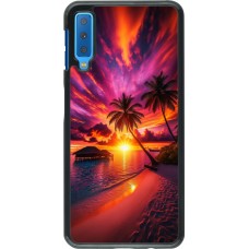 Samsung Galaxy A7 Case Hülle - Malediven Abenddämmerung Glückseligkeit