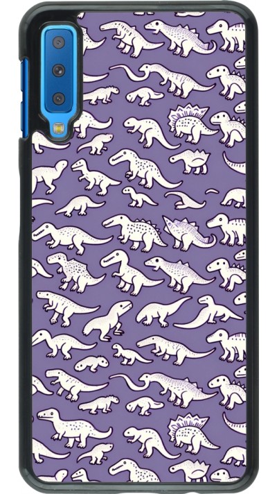 Coque Samsung Galaxy A7 - Mini dino pattern violet