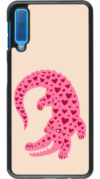 Samsung Galaxy A7 Case Hülle - Pink crocodile 2026