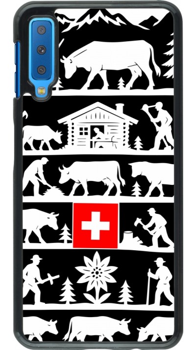 Coque Samsung Galaxy A7 - Poya Suisse 1 noir