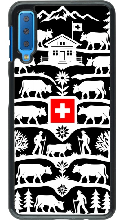 Coque Samsung Galaxy A7 - Poya Suisse 3 noir