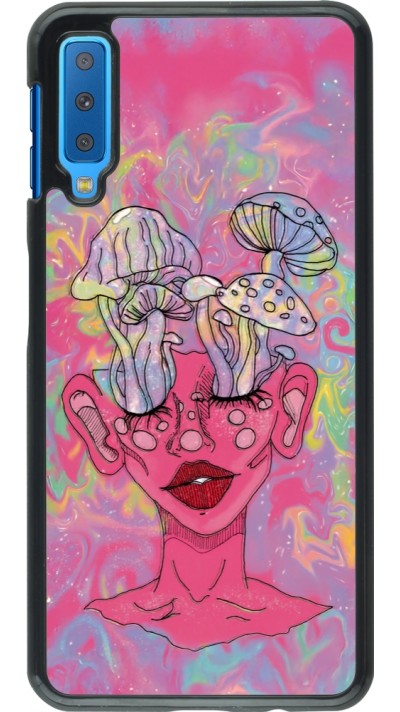 Coque Samsung Galaxy A7 - Psychedelic pink mushroom