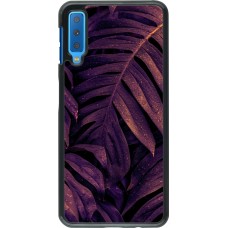 Samsung Galaxy A7 Case Hülle - Purple Light Leaves