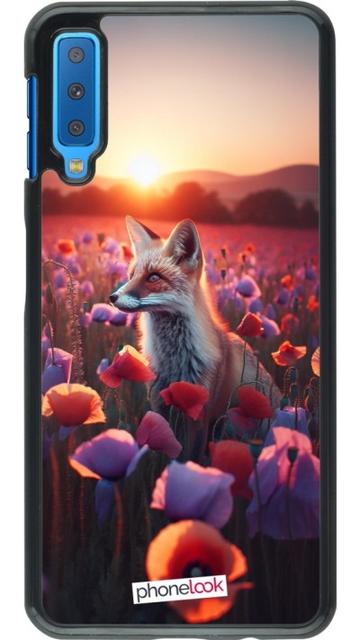 Coque Samsung Galaxy A7 - Renard pourpre au crépuscule