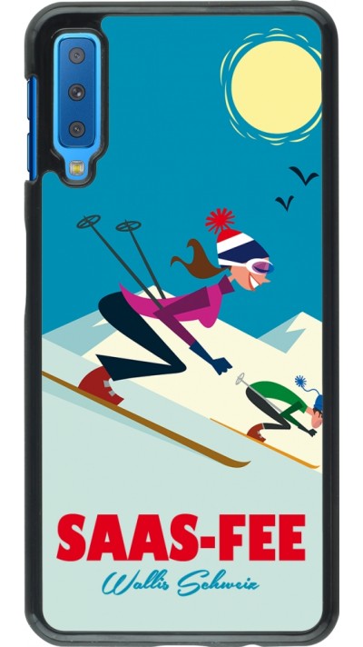 Samsung Galaxy A7 Case Hülle - Saas-Fee Ski Downhill