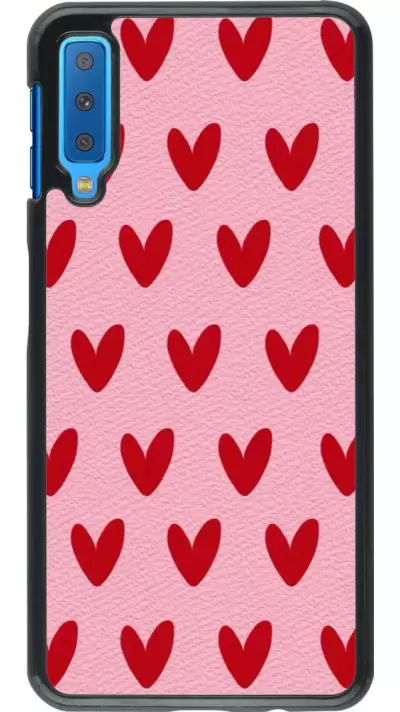 Samsung Galaxy A7 Case Hülle - Saint Valentines Day 26 Pattern heart