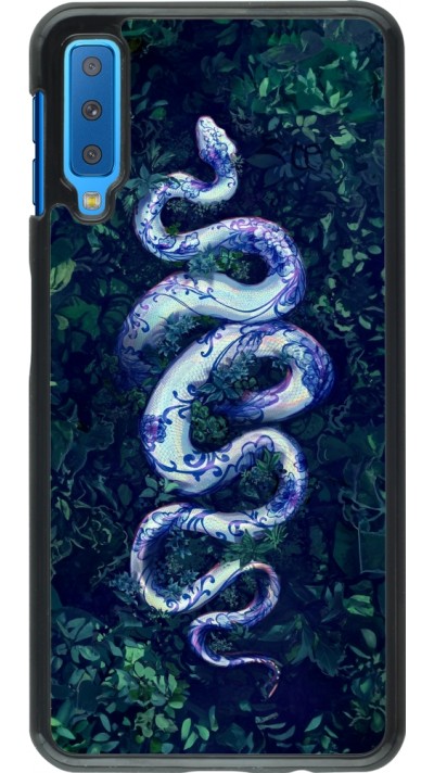 Samsung Galaxy A7 Case Hülle - Snake Blue Anaconda