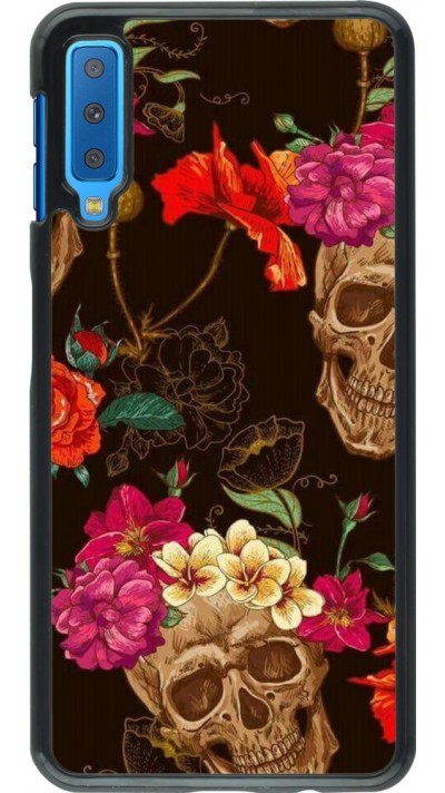 Coque Samsung Galaxy A7 - Skulls and flowers Coque Samsung Galaxy A7 - Skulls and flowers