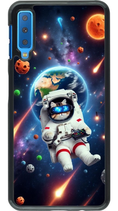 Samsung Galaxy A7 Case Hülle - VR SpaceCat Odyssee
