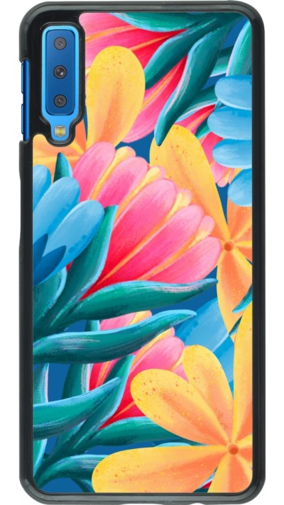 Samsung Galaxy A7 Case Hülle - Spring 23 colorful flowers