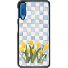Samsung Galaxy A7 Case Hülle - Blue vichy tulips Spring 2026