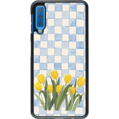 Samsung Galaxy A7 Case Hülle - Blue vichy tulips Spring 2026