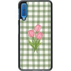 Samsung Galaxy A7 Case Hülle - Green vichy tulips Spring 2026