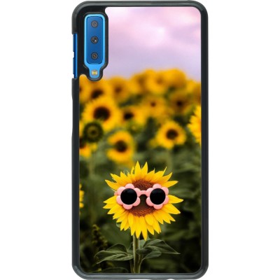 Samsung Galaxy A7 Case Hülle - Sunflower with glasses Spring 2026