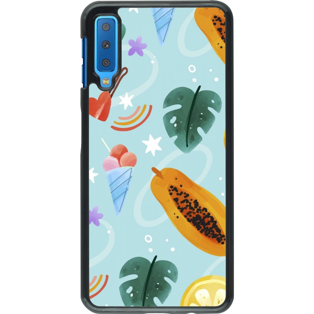 Samsung Galaxy A7 Case Hülle - Summer 2025 Pattern papaya