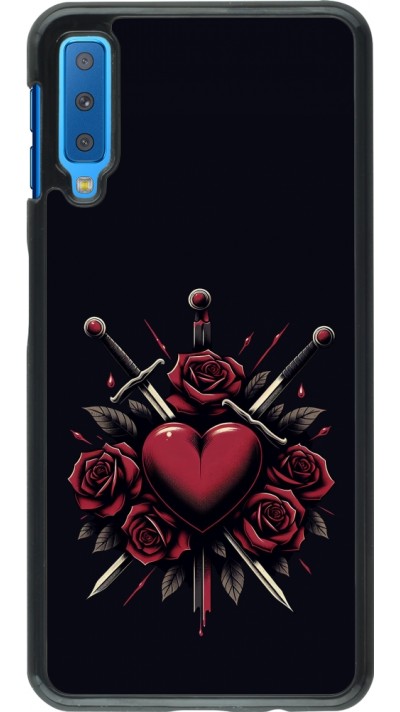 Samsung Galaxy A7 Case Hülle - Valentine 2024 gothic love