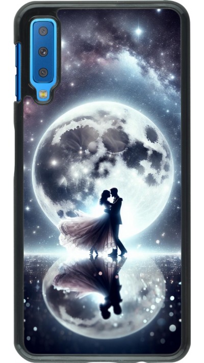 Samsung Galaxy A7 Case Hülle - Valentin 2024 Liebe unter dem Mond