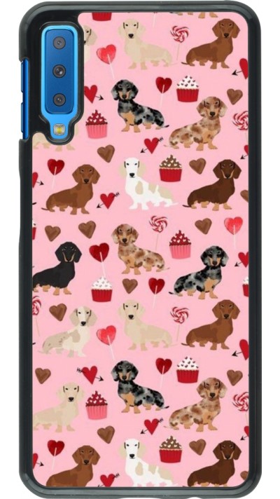 Samsung Galaxy A7 Case Hülle - Valentine 2024 puppy love