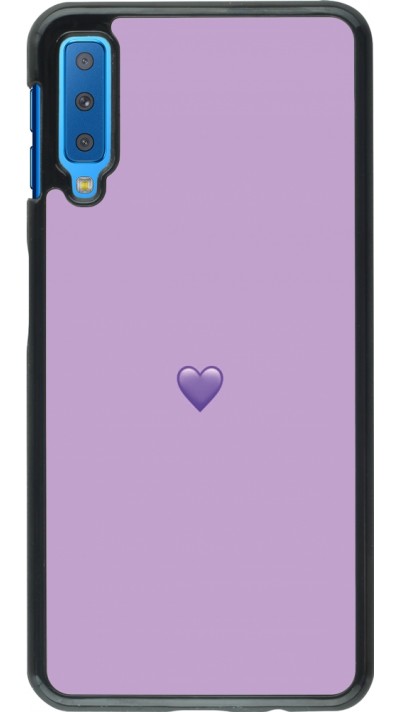 Samsung Galaxy A7 Case Hülle - Valentine 2023 purpule single heart